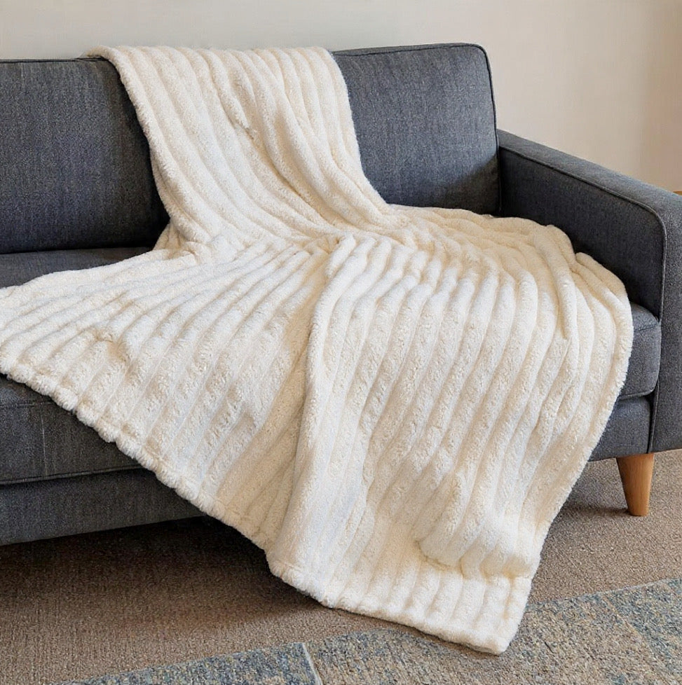 Soft Plush Faux Rabbit Blanket